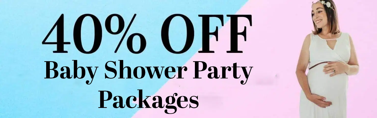 40 percent off baby shower party packages