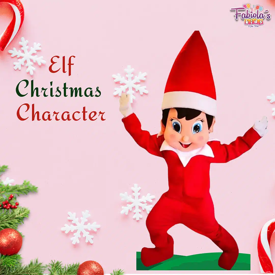 A person in a Christmas Elf costume